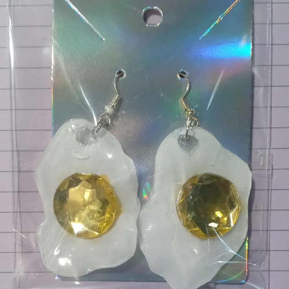 Sunny Side Up Earrings with Yellow Gemstone